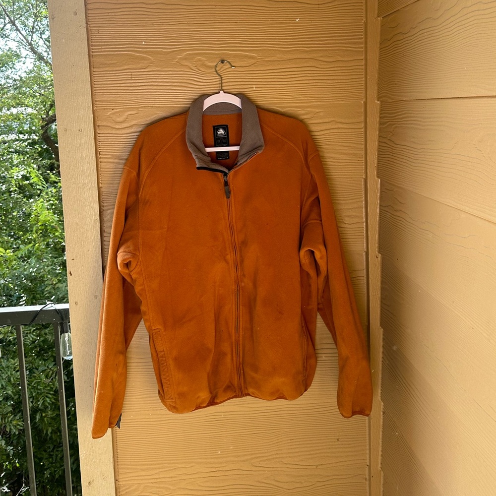 Vintage Nike ACG Fleece Jacket Mens XL Orange Therma Fit 2 Thermal Layer-